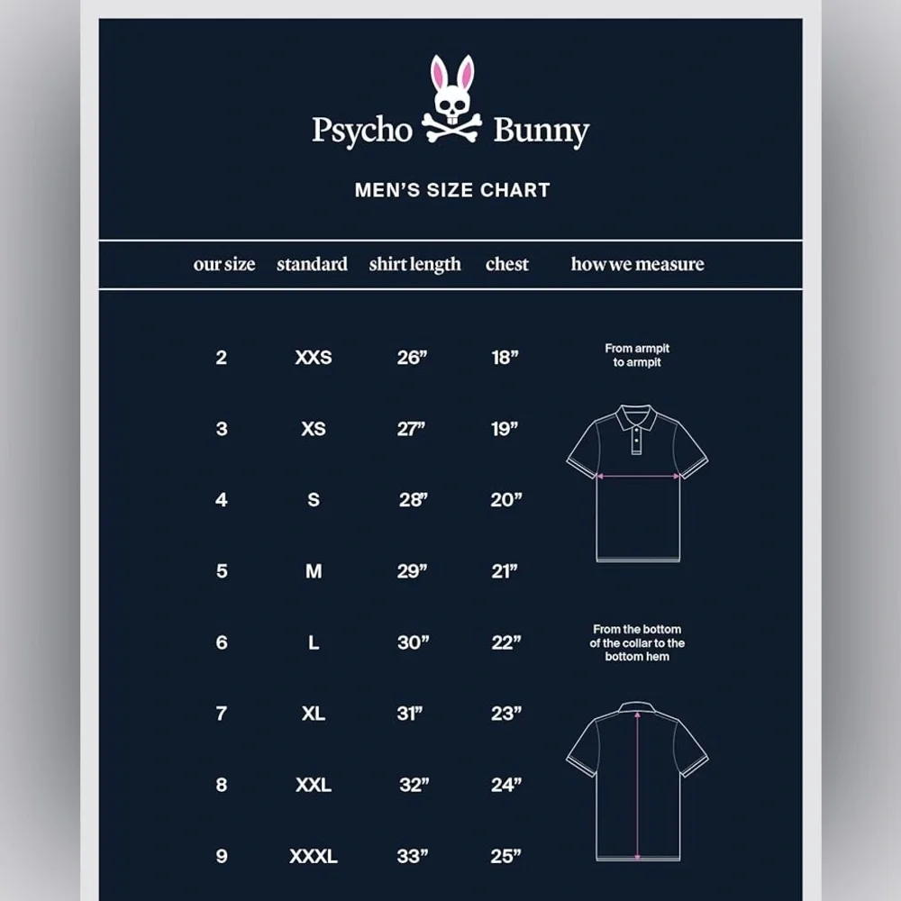 Psycho Bunny Men’s V-Neck Short Sleeve Shirt Size‎ Small